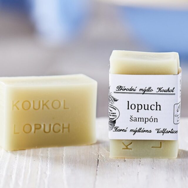 přírodní české mýdlo z místních surovin lopuch šampon