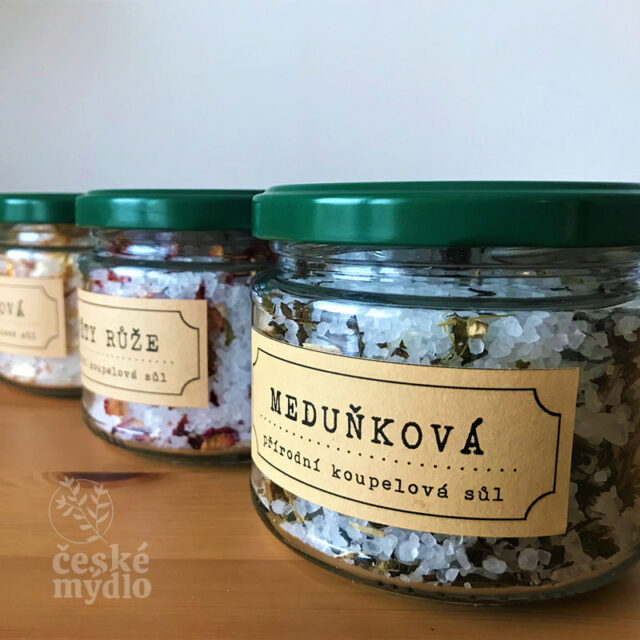 České mýdlo - koupelová sůl Nežárka s meduňkou a eukalyptem