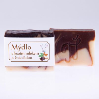 přírodní tuhé mýdlo s kozím mlékem a čokoládou