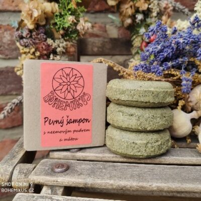 Česká mýdla - tuhy šampon neemový - mýdlárna Bohemikus