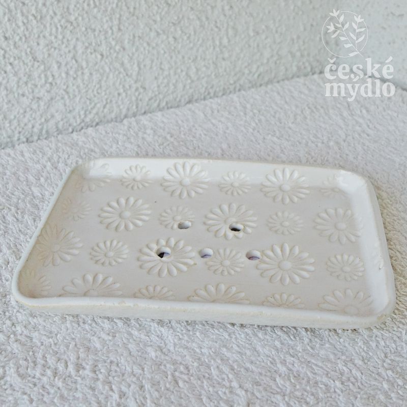 české mýdlo - bílá mýdlenka keramická