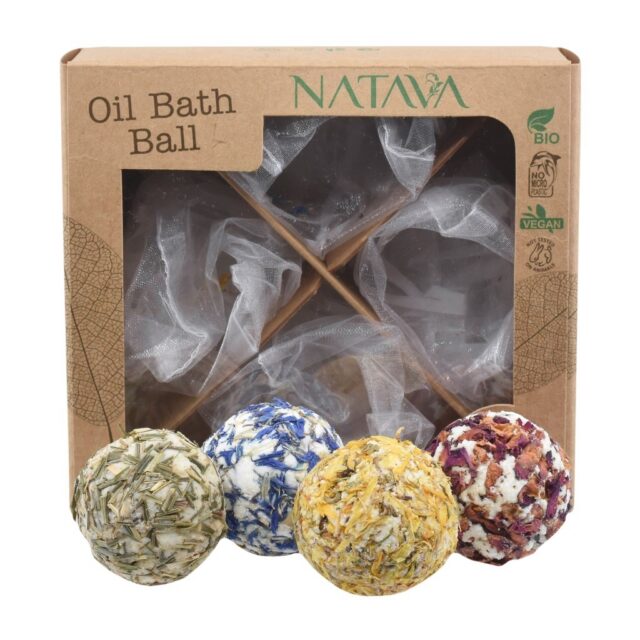 NATAVA Aromatické olejové koule do koupele 4x50g