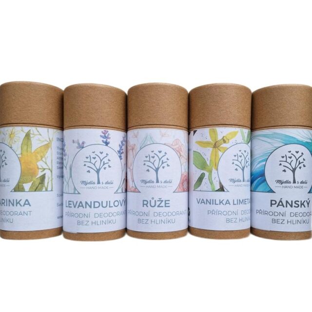 přírodní non-toxic deodorant v papírové tubě