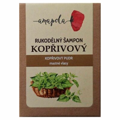 České mýdlo - Amapola - přírodní tuhý šampon na mastné vlasy Kopřivový