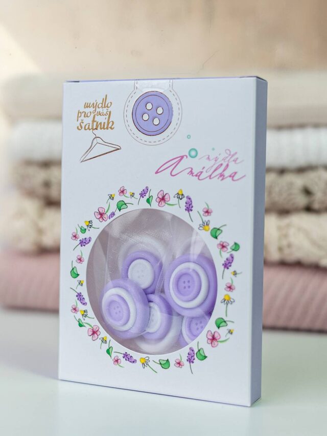 Vonné knoflíčky do šatníku - dlouhotrvající vůně do skříně v organzovém sáčku