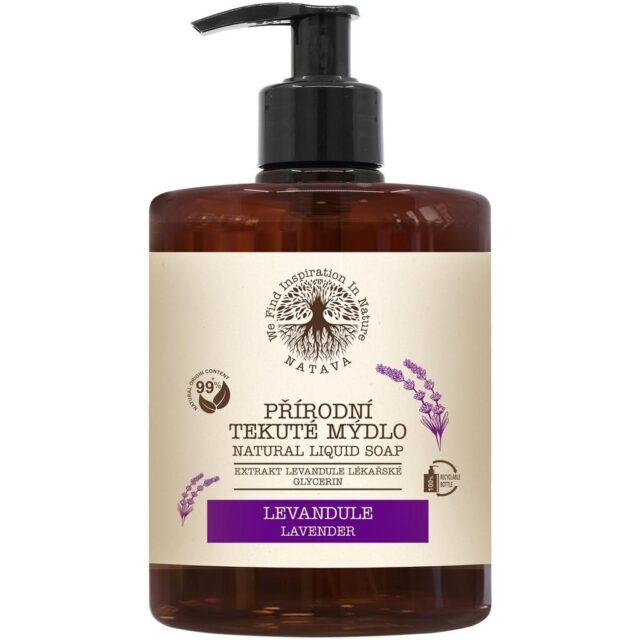 NATAVA přírodní tekuté mýdlo 500ml Levandule - LAVENDER